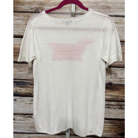 Unwine Dog Sweater Dachshund Women’s Large White Pink Linen Blend - Picture 6 of 9